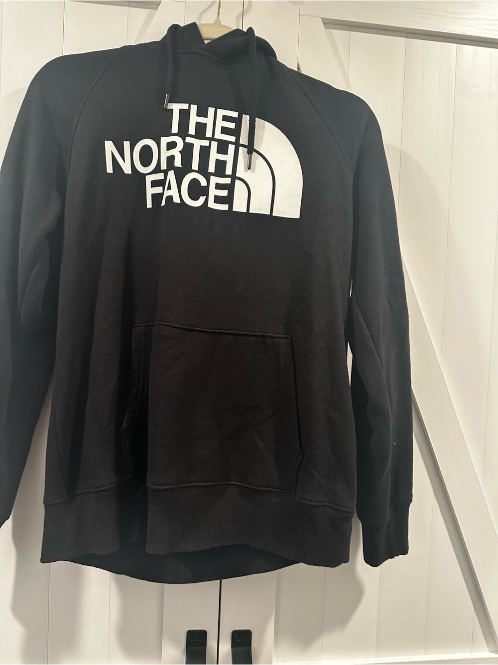 The North Face Men’s Black Hoodie with White Logo